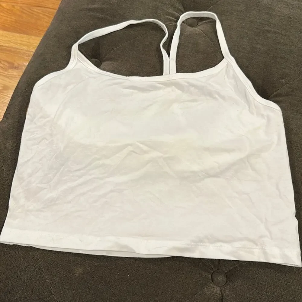 Pink Victoria’s Secret cropped cami with liner size large NWT